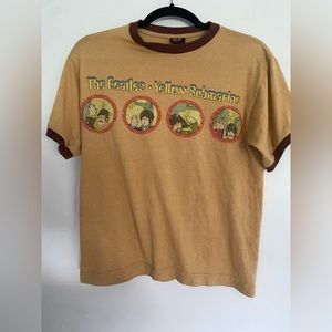 Vintage Beatles ringer tee M yellow submarine